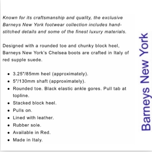 🌟❤️Barney’s New York Red Suede Boots - 🇮🇹 Made in Italy (38) - Picture 3 of 16